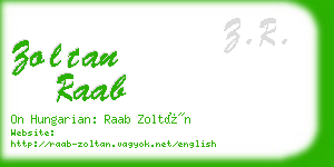 zoltan raab business card